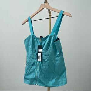 Marc by Marc Jacobs Zip Misty Pool Crop Top Size 2 NWT